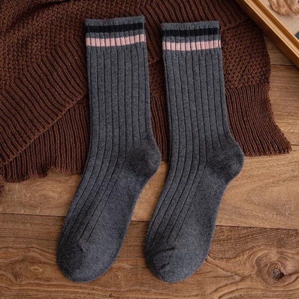 画像5: ストライプ柄綿ソックス (5)