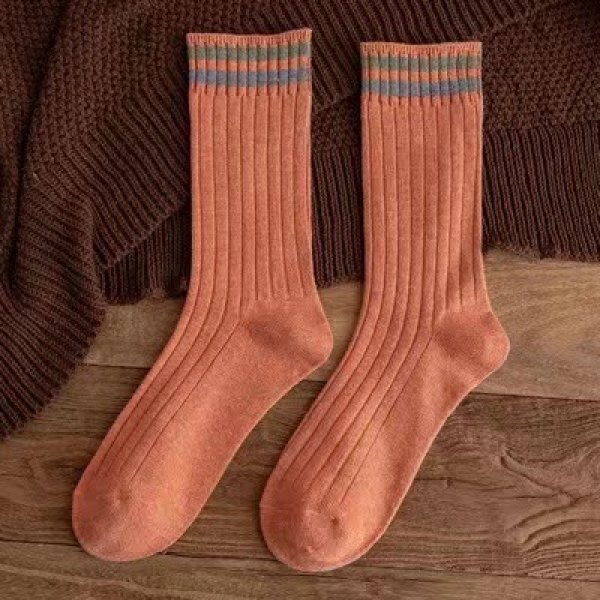 画像7: ストライプ柄綿ソックス (7)