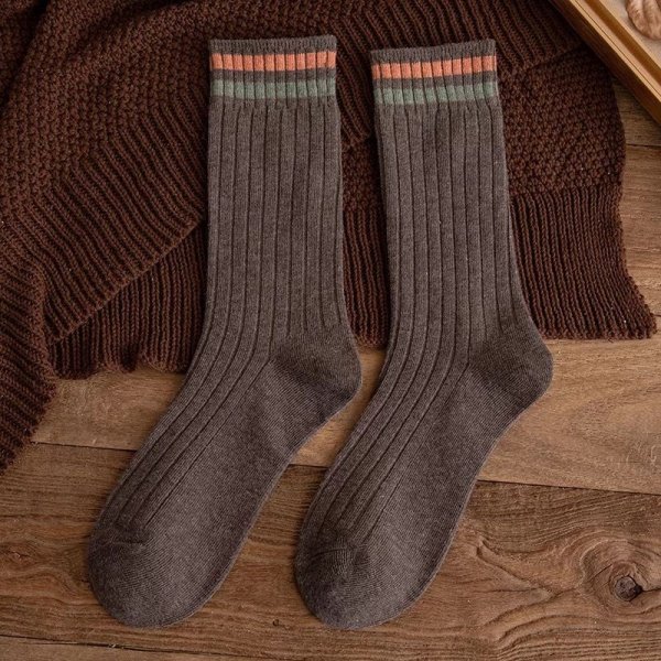 画像4: ストライプ柄綿ソックス (4)